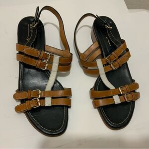 Ron White Sandals Multicolor buckles All Day Heels Size 39 US EUC